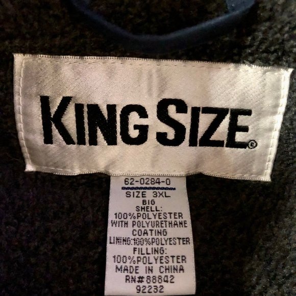 King Size Coat Mens 3XL Used Blue Lined - Picture 7 of 8